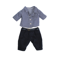 2-delig setje boy blauw stip blouse
